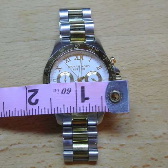 Michael Kors Unisex Two Tone Stainless Steel Band Chronograph Watch [MK5455] - Picture 7 of 7